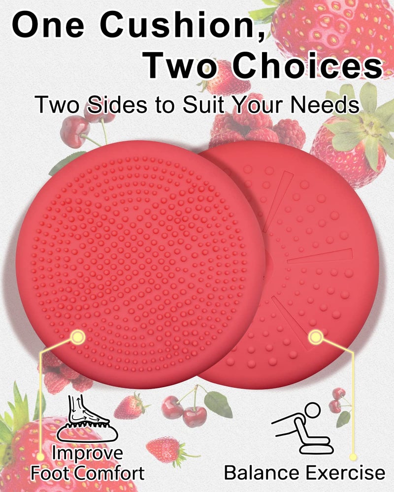 Tumaz Wobble Cushion - Wiggle Seat to Improve Sitting Posture & Stay Focused, Balance Disc to Relief Back Pain & Core Strength & Flexible Seating [Extra Thick, Pump Included] - Image 2